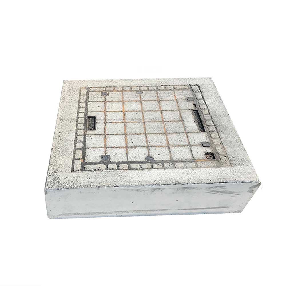 600mm x 600mm Class D Clear Opening Infill Cover & Frame c/w 1000mm x 1000mm x 200mm Concrete Surround