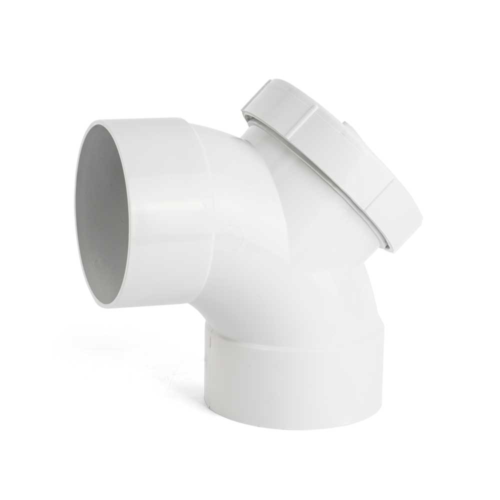 DWV PVC Pipe Bend Rear Access F&F 100mm x 88 Degree