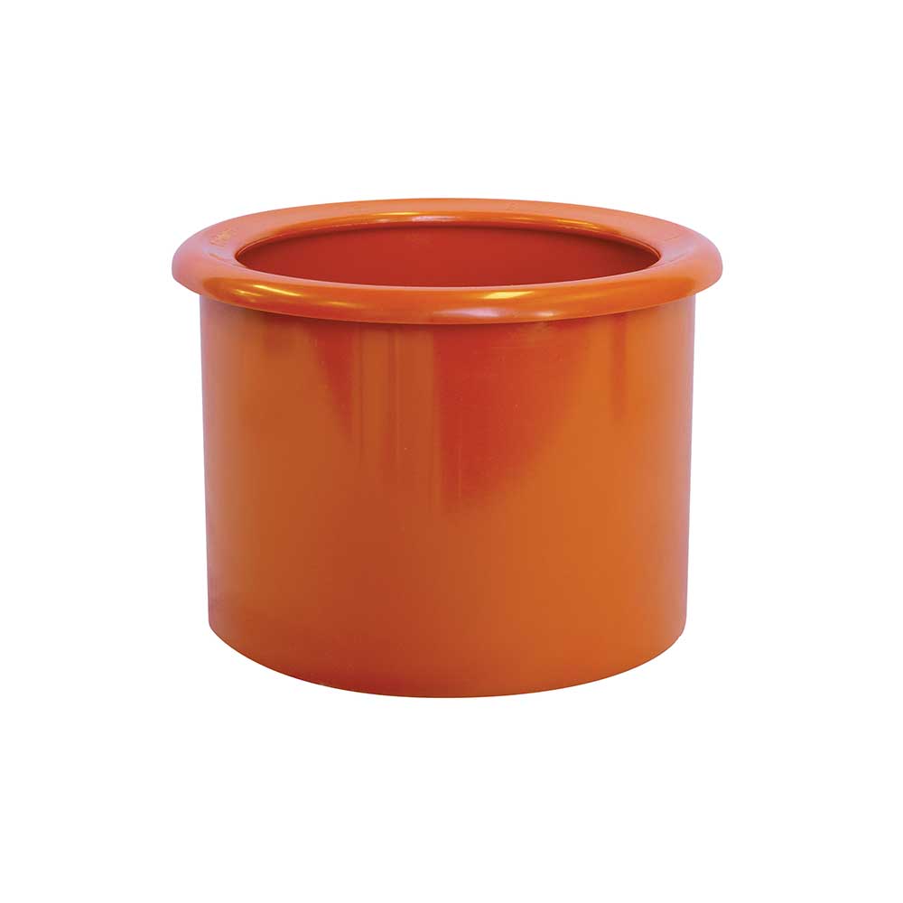 Electrical PVC Orange Conduit Pit Spigot Bush 150mm