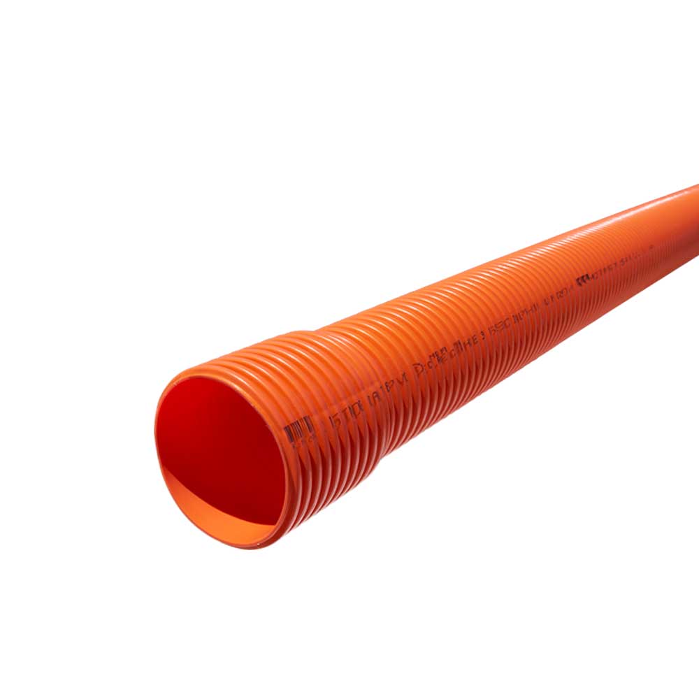 Corflo Heavy Duty PVC Orange Electrical Conduit