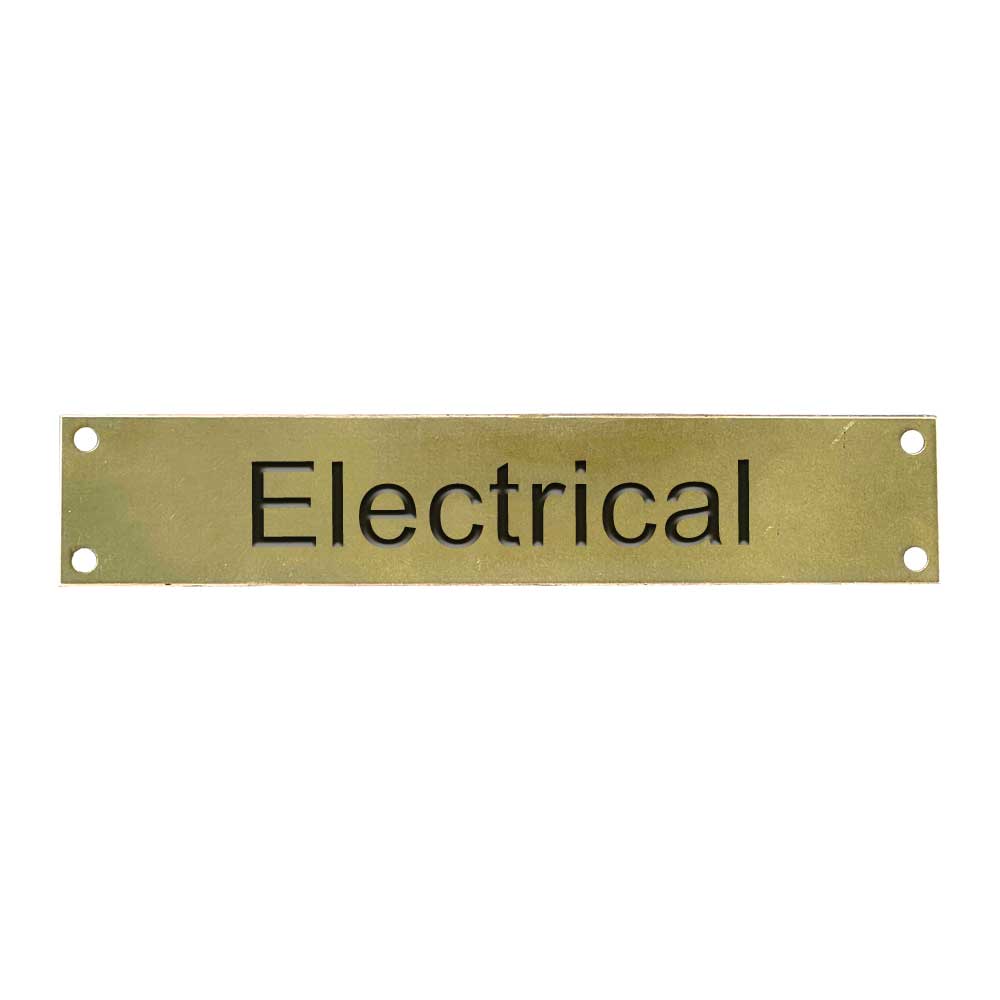 Brass Marker Label 30mm x 150mm Electrical