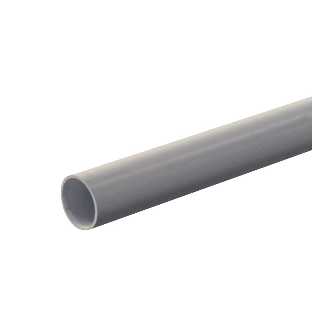 Electrical PVC Grey Conduit Rigid Medium Duty 20mm x 4m