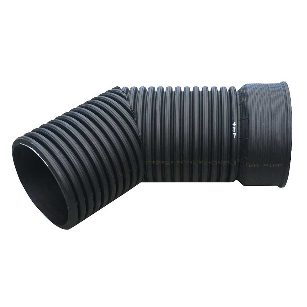 Stormwater Drainage HDPE Bend F&F 225mm x 45 Deg