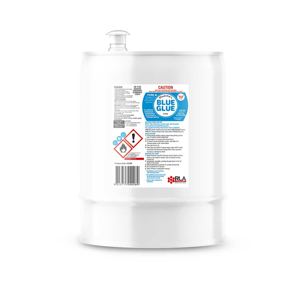 Solvent Cement Blue Glue PVC Type N 20 Litre