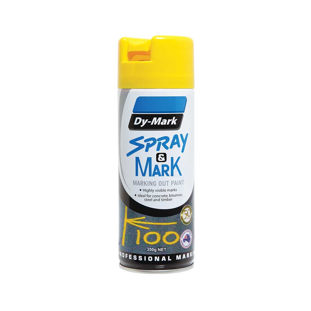 Spray & Mark Paint 350g Dy-Mark Yellow