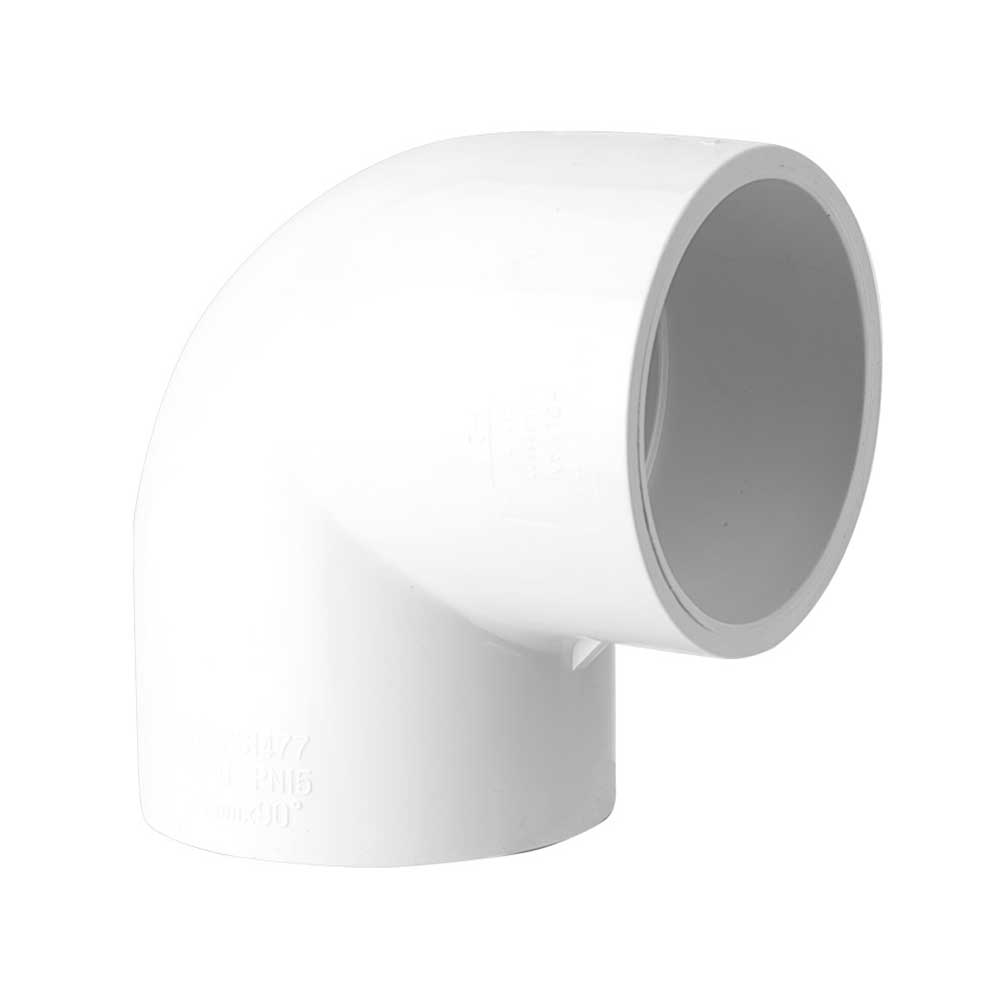 Pressure Pipe PVC White Conduit Elbow Bend 100mm X 90 Deg