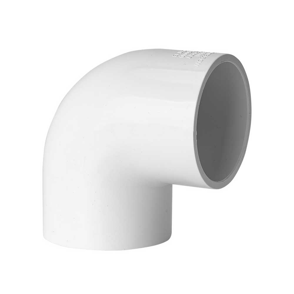 Pressure Pipe PVC White Conduit Elbow Bend 65mm X 90 Deg