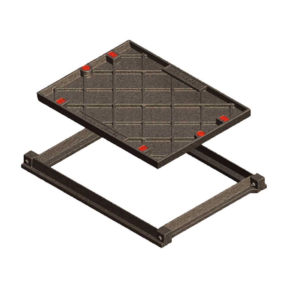 Type 63 Ductile iron Rhinocast® recessed cover and frame (AS 3996 Class B)