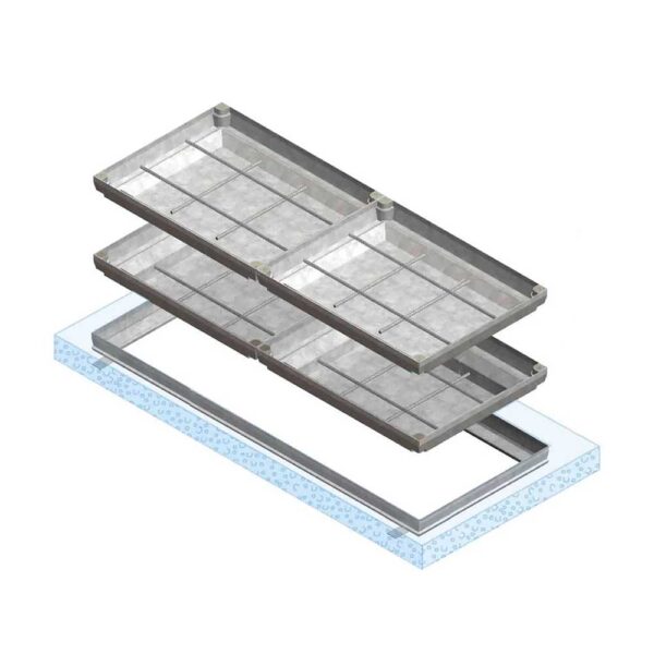 Type 8 Steel Urbanfil® 2-part recessed cover and frame (AS 3996 Class B)