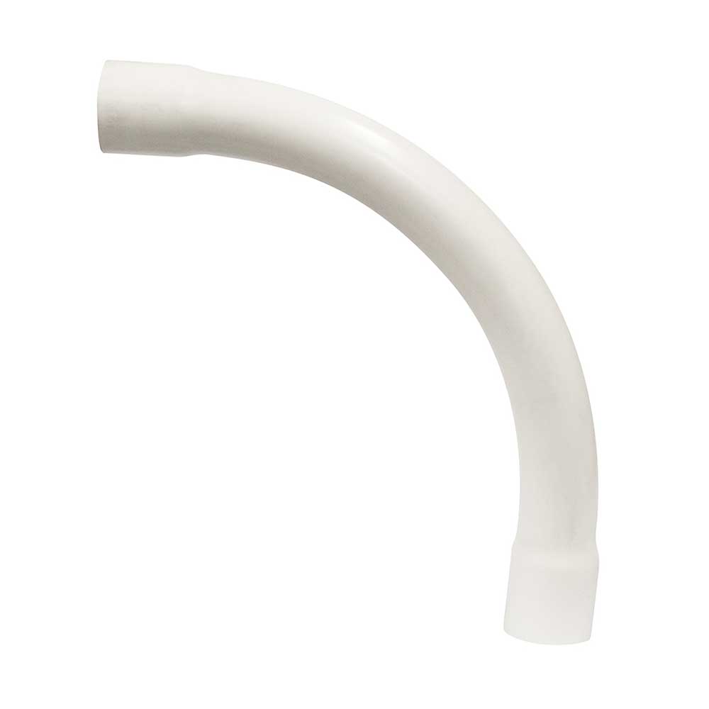 Communication PVC White Conduit Bend Sweep 100mm x 90 deg x 1200mm Radius