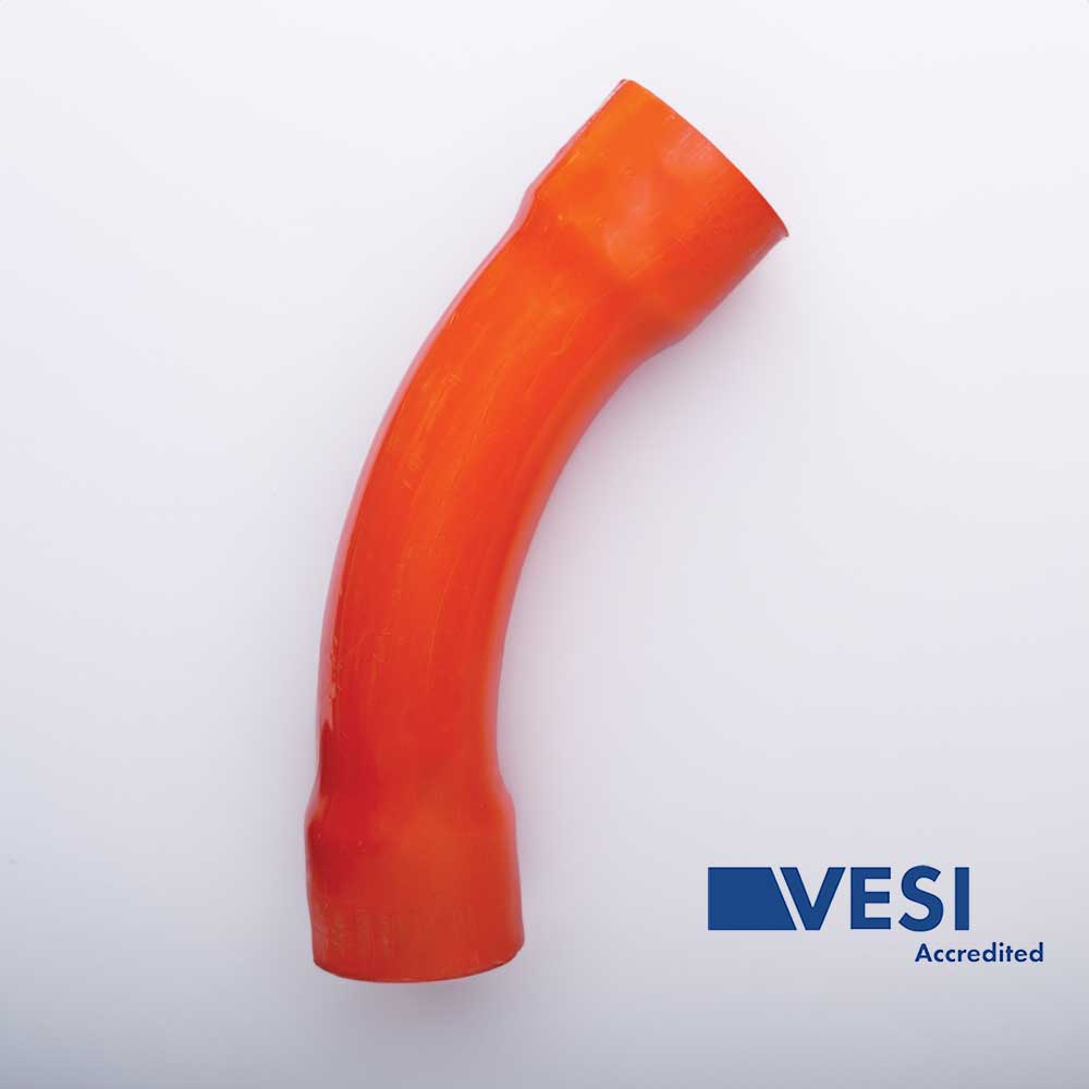 Electrical PVC Conduit Bend 32mm 45-Degree 390mm Radius
