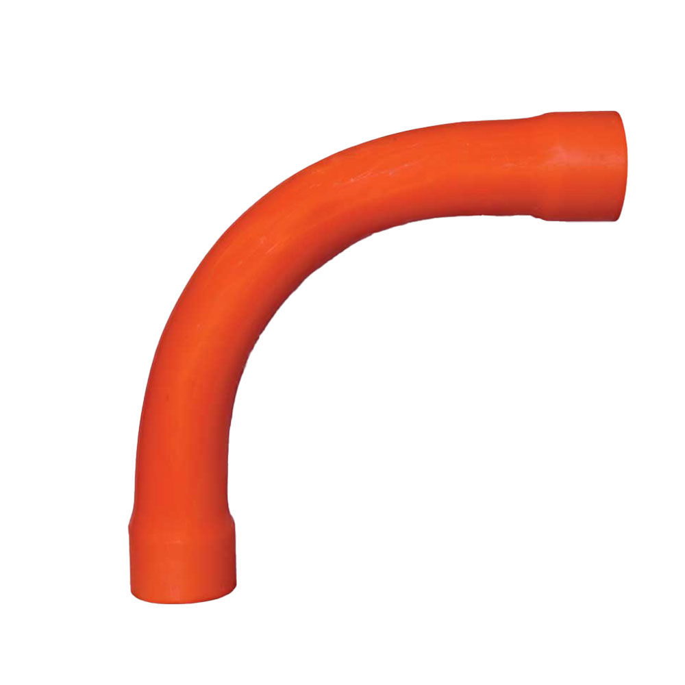 Orange Electrical PVC Conduit Sweep Bend Heavy-Duty
