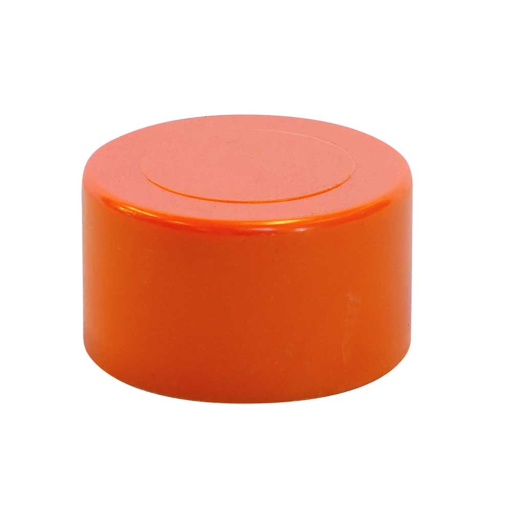 Electrical Orange PVC End Cap