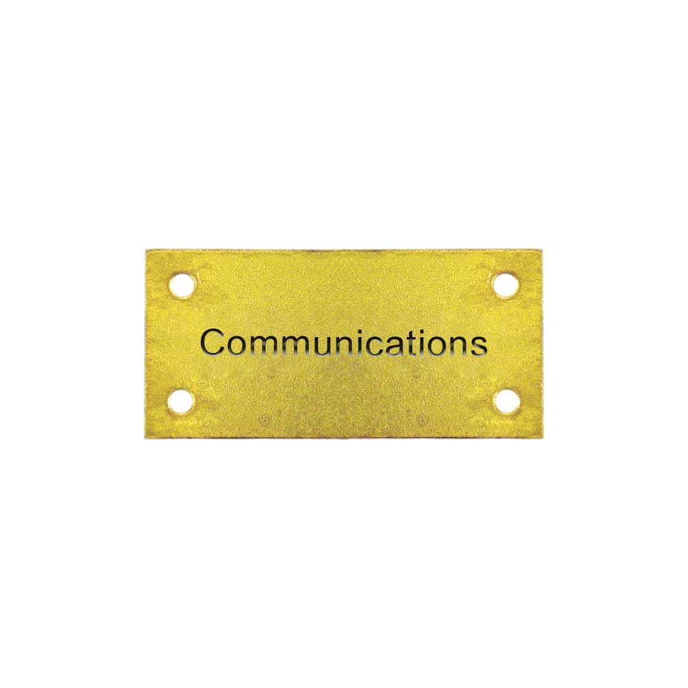 Communication Brass Label (40mm x 80mm)
