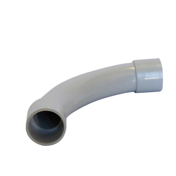 Grey Electrical PVC Conduit Sweep Bend Medium-Duty