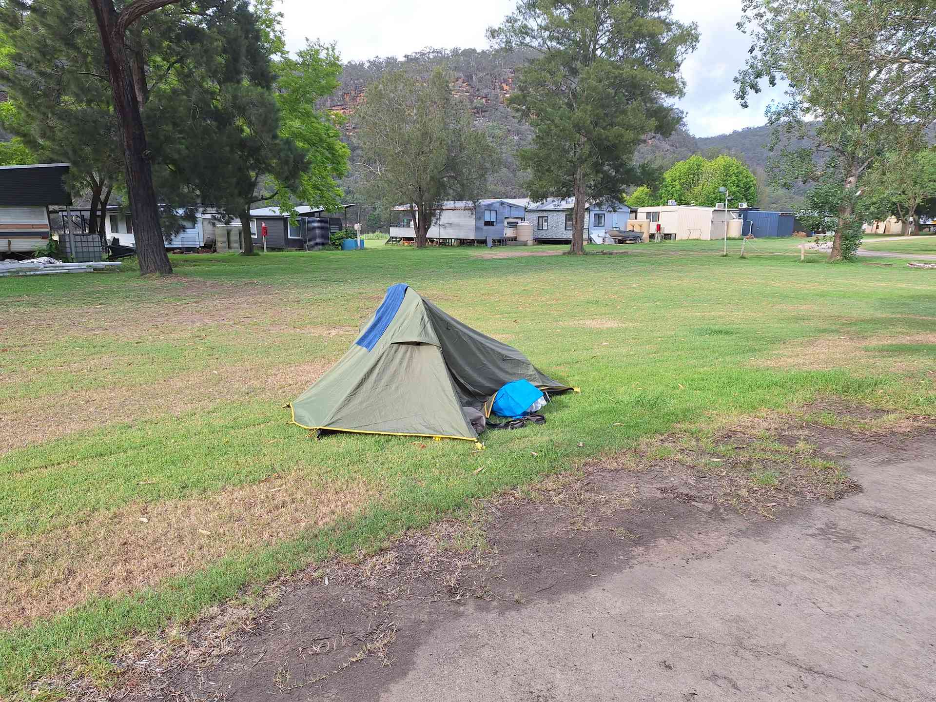 Day 1 ended at the Rosdale Caravan park about 3kms downstream from Wiseman's ferry.