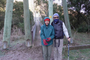 The walk start by crossing the Goobarragandra River