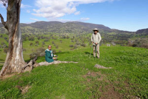 The trail takes in a final top with really good views. From here we descended steeply to the road.