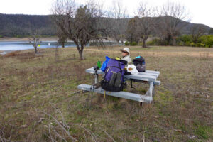Morning tea at Yellowin Creek Campsite